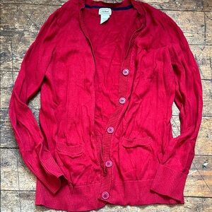 L.L. Bean Women's Red Cardigan Sweater